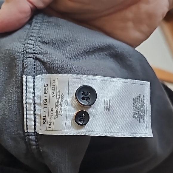 Quicksilver waterman collection corduroy navy blue button down shirt XXL/T - Picture 4 of 6